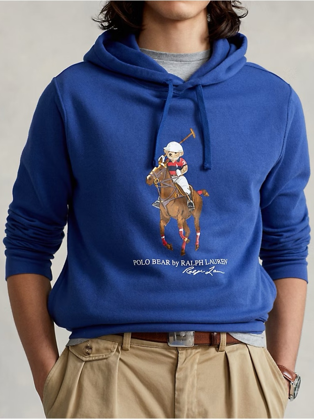 Ralph Lauren Polo Bear Blue Hooded Sweatshirt